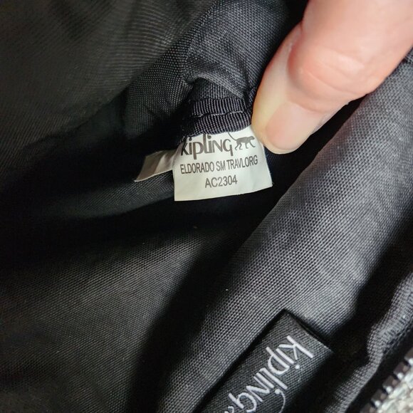 Kipling black Nylon El Dorado small travel organizer AC2304 Great travel bag! - Picture 6 of 7